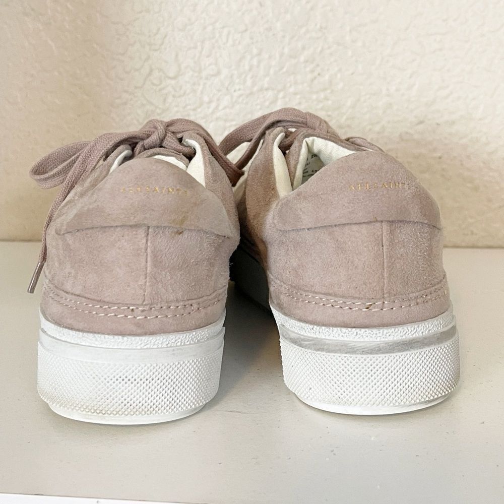ALL SAINTS Trish suede platform sneaker in Dirty Pink. US 8/39 - Picture 8 of 13
